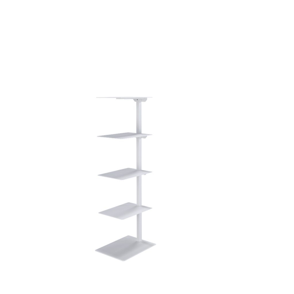BINK - 5-tier shoe display stand, 118 cm H, white structured powder coating