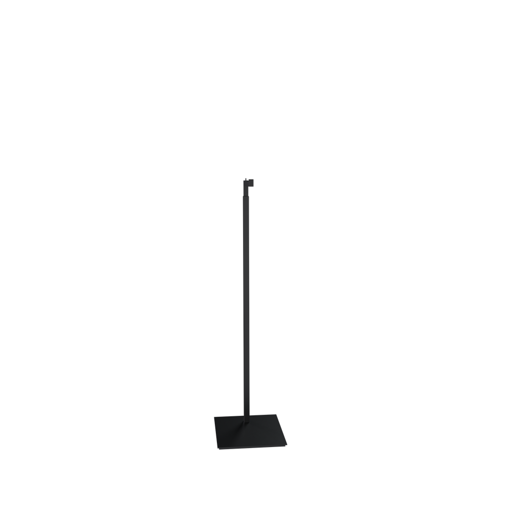 BINK - Adjustable L display, 110-175cm H, black powdercoating