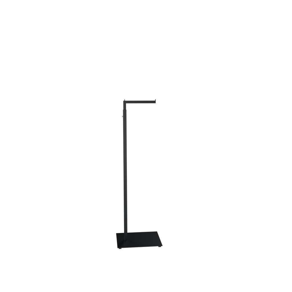 BINK - Adjustable L display, 110-175cm H, black powdercoating