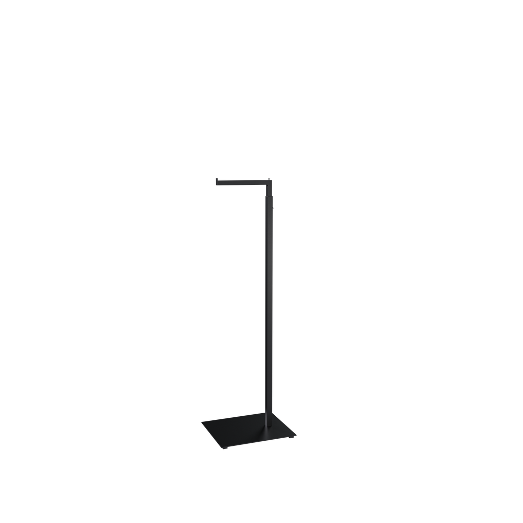 BINK - Adjustable L display, 110-175cm H, black powdercoating