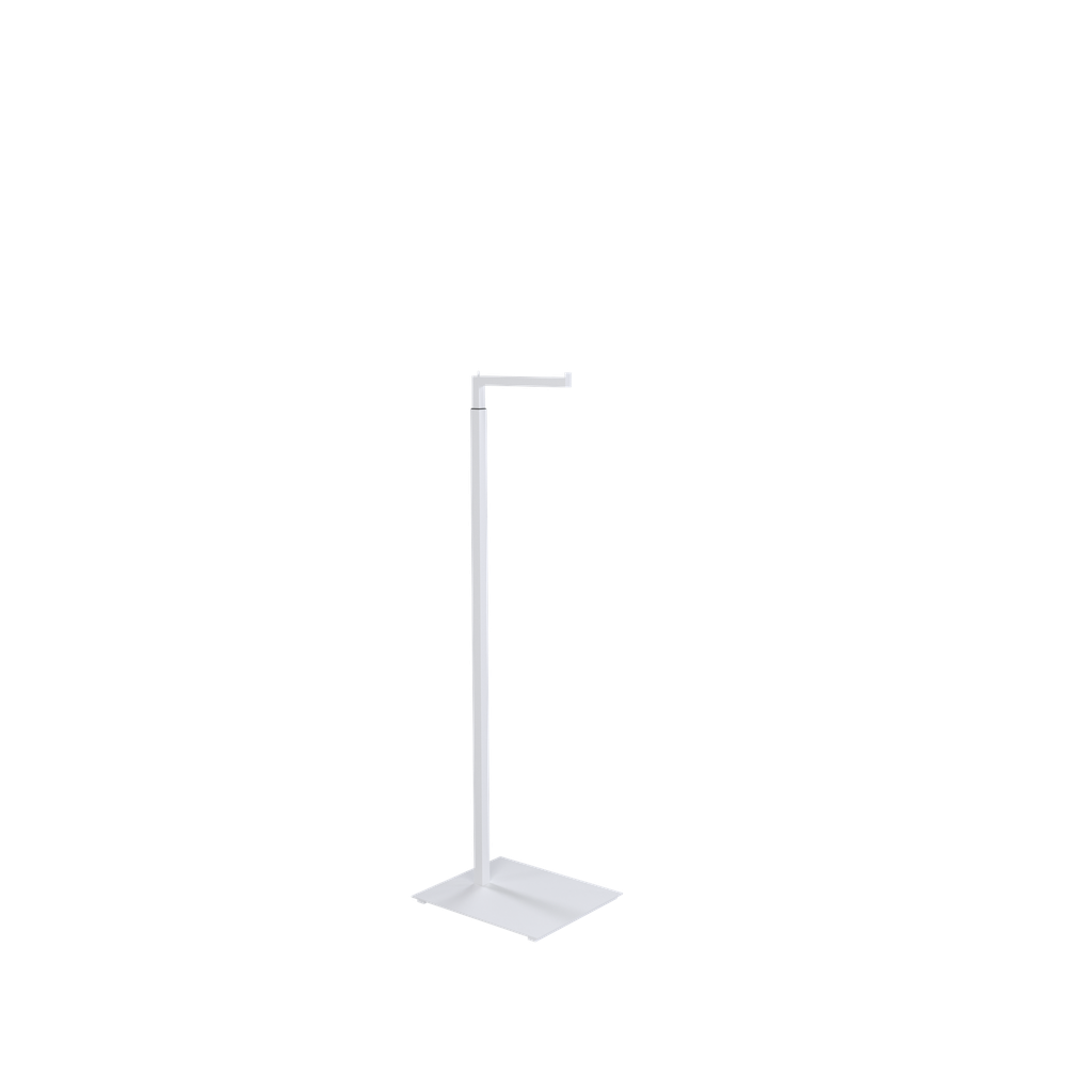 BINK - Adjustable L display, 110-175cm H, white structured powder coating