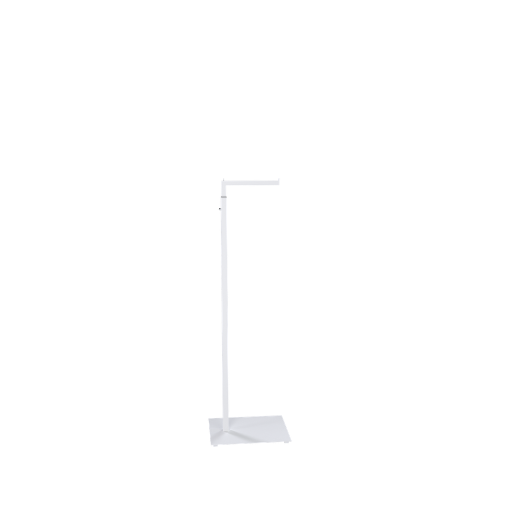 BINK - Adjustable L display, 110-175cm H, white structured powder coating