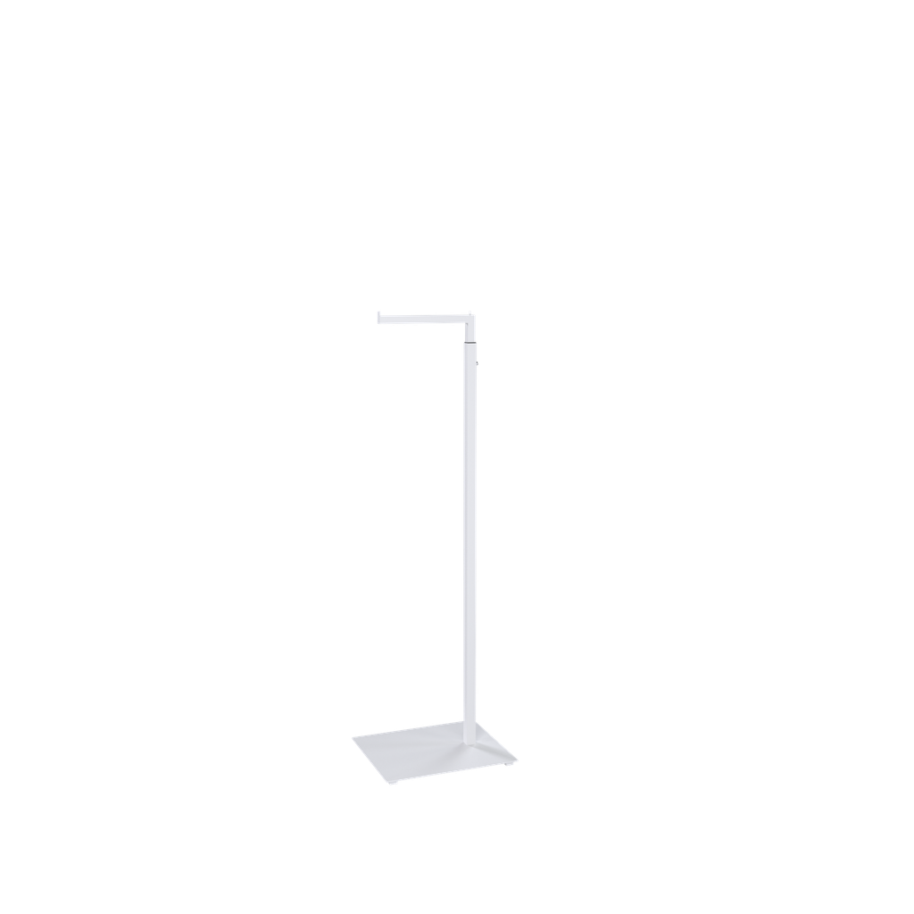 BINK - Adjustable L display, 110-175cm H, white structured powder coating