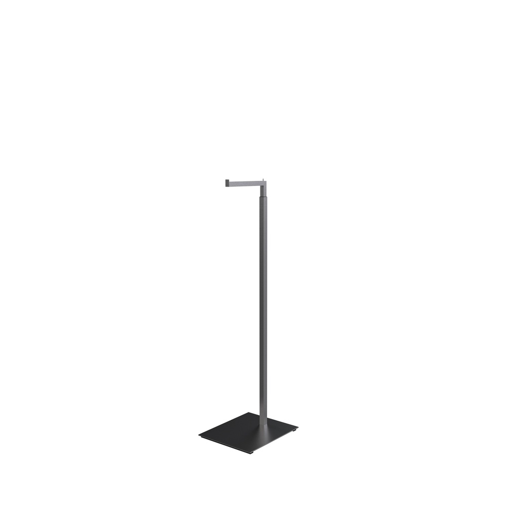 BINK - Adjustable L display, 110-175cm H, in brushed stainless steel