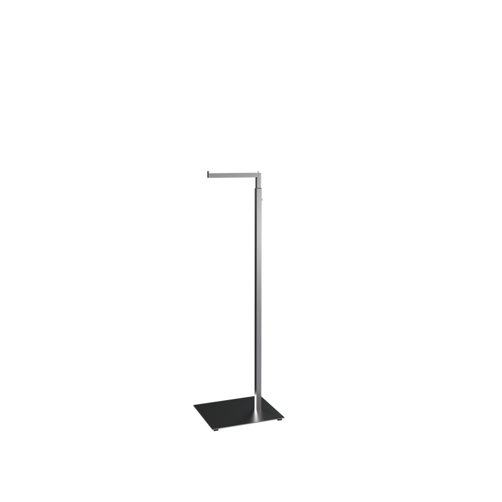 BINK - Adjustable L display, 110-175cm H, in brushed stainless steel