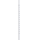 Adjustable L display, 110-175cm H, white structured powder coating