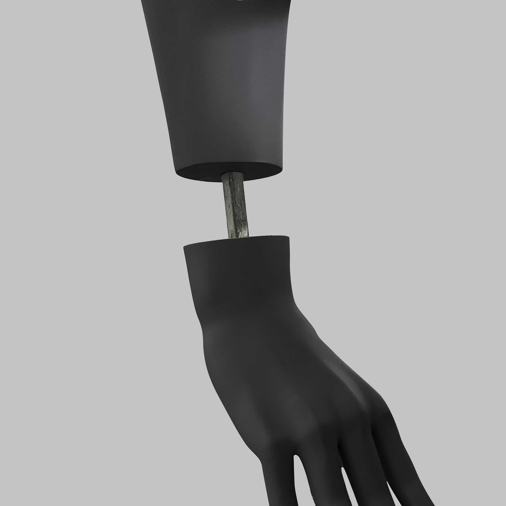 BINK - Tennis and padel sport mannequin, female, graphite grey, stylised head, standing pose 50
