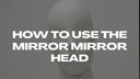Stijlvolle herenetalagepop, semi-abstract hoofd, EU48, kleur wit, Mirror Mirror, zittende pose MM204
