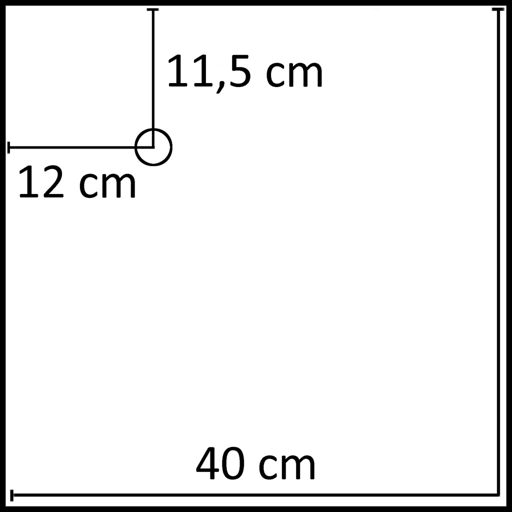 BINK - Square mannequin base 40x40 cm, brushed stainless steel