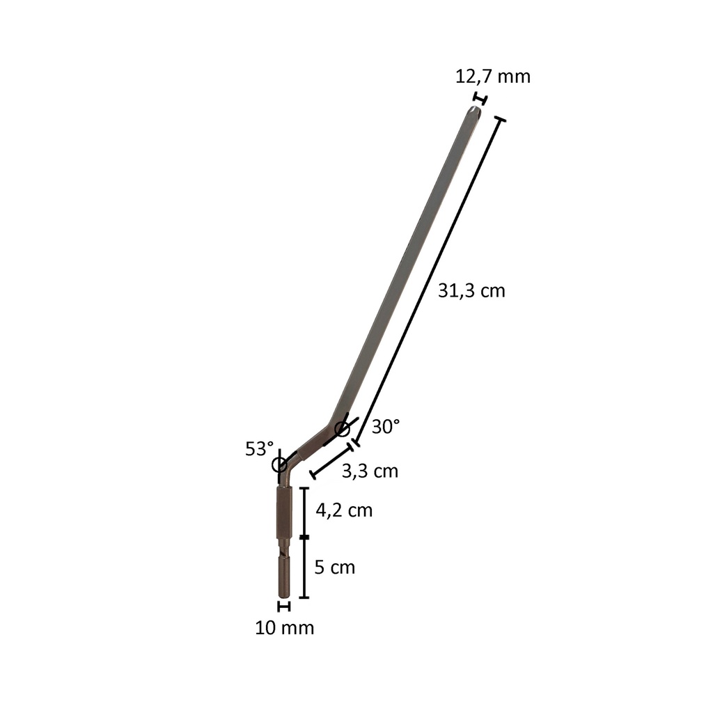 BINK - Brushed steel calfpin WO-CALF017_N-CH50