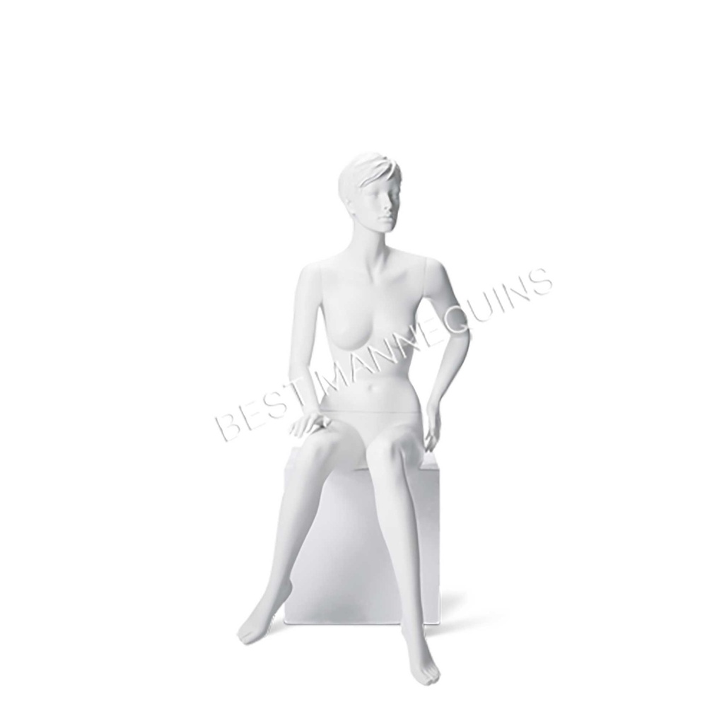 BINK - Sitting female mannequin sculpted hair, Irene