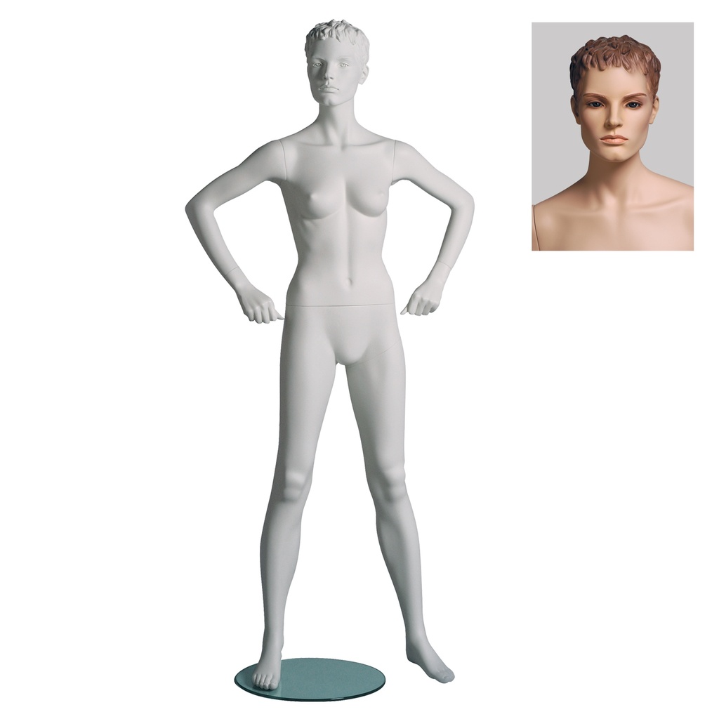 BINK - Damesetalagepop met gesculpteerd haar, All Sports