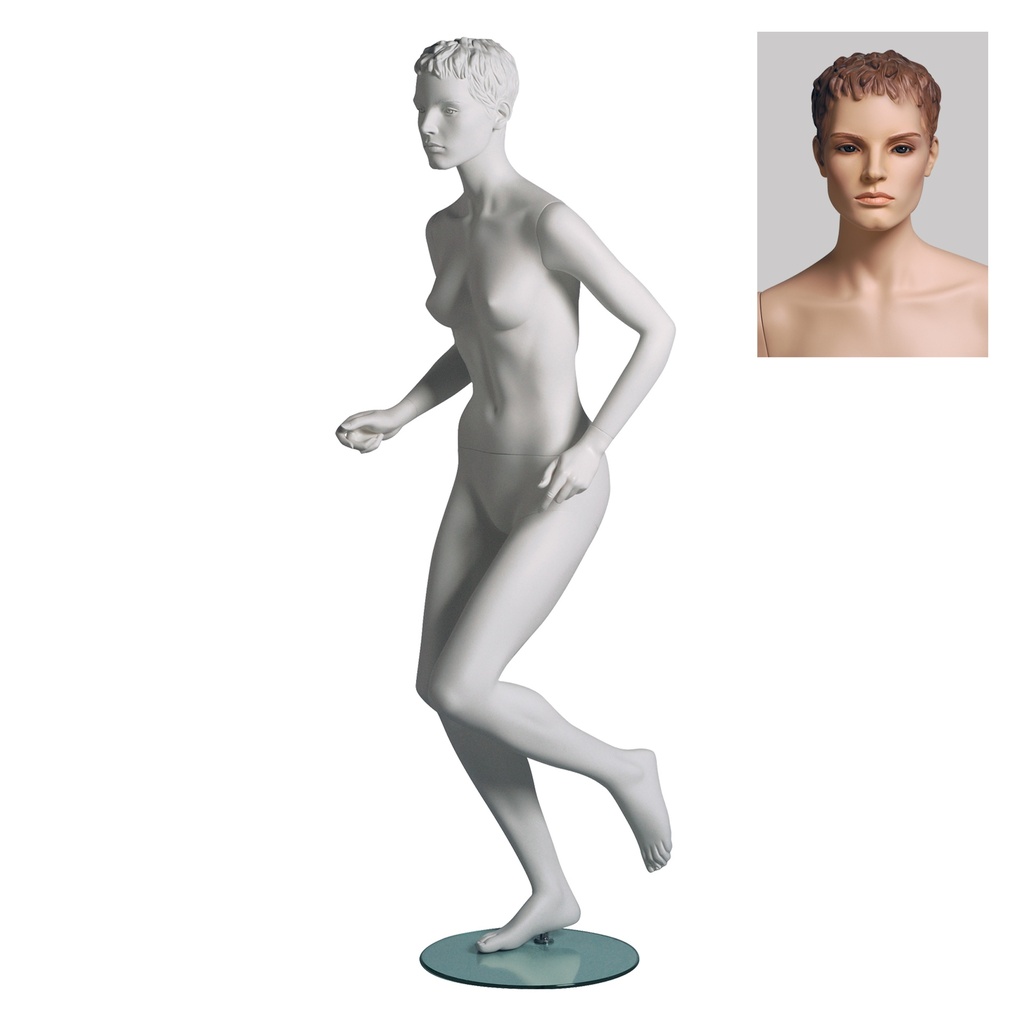BINK - Female window mannequin sculpted hair, All Sports