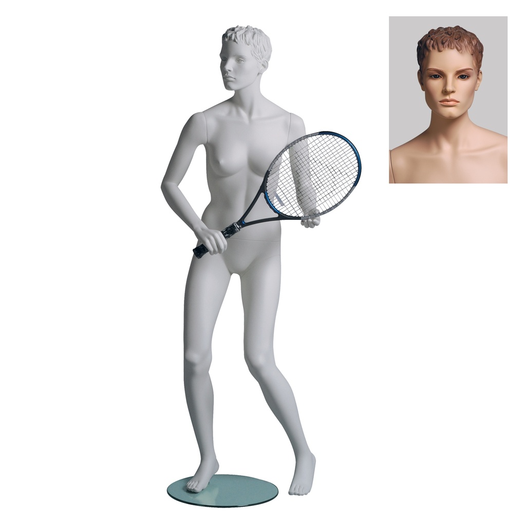 BINK - Female window mannequin sculpted hair, All Sports