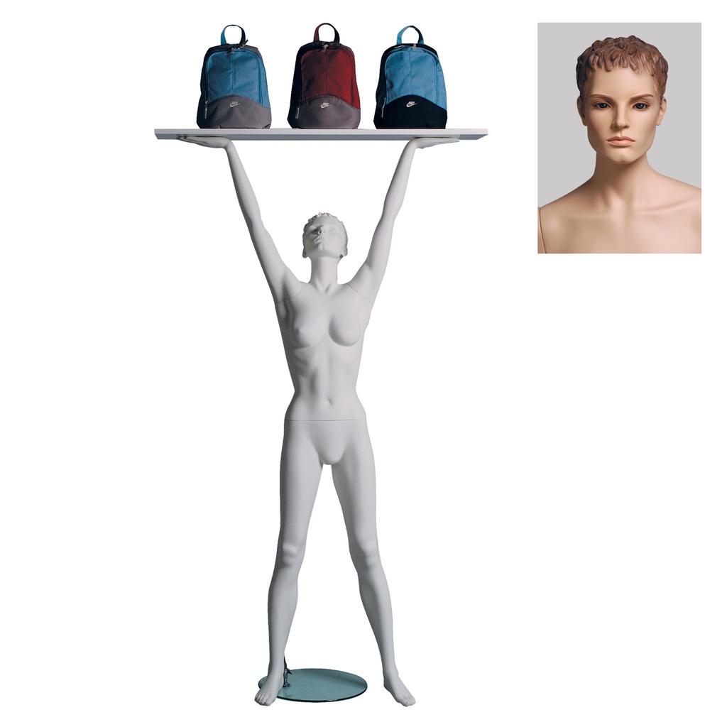 BINK - Female window mannequin sculpted hair, All Sports