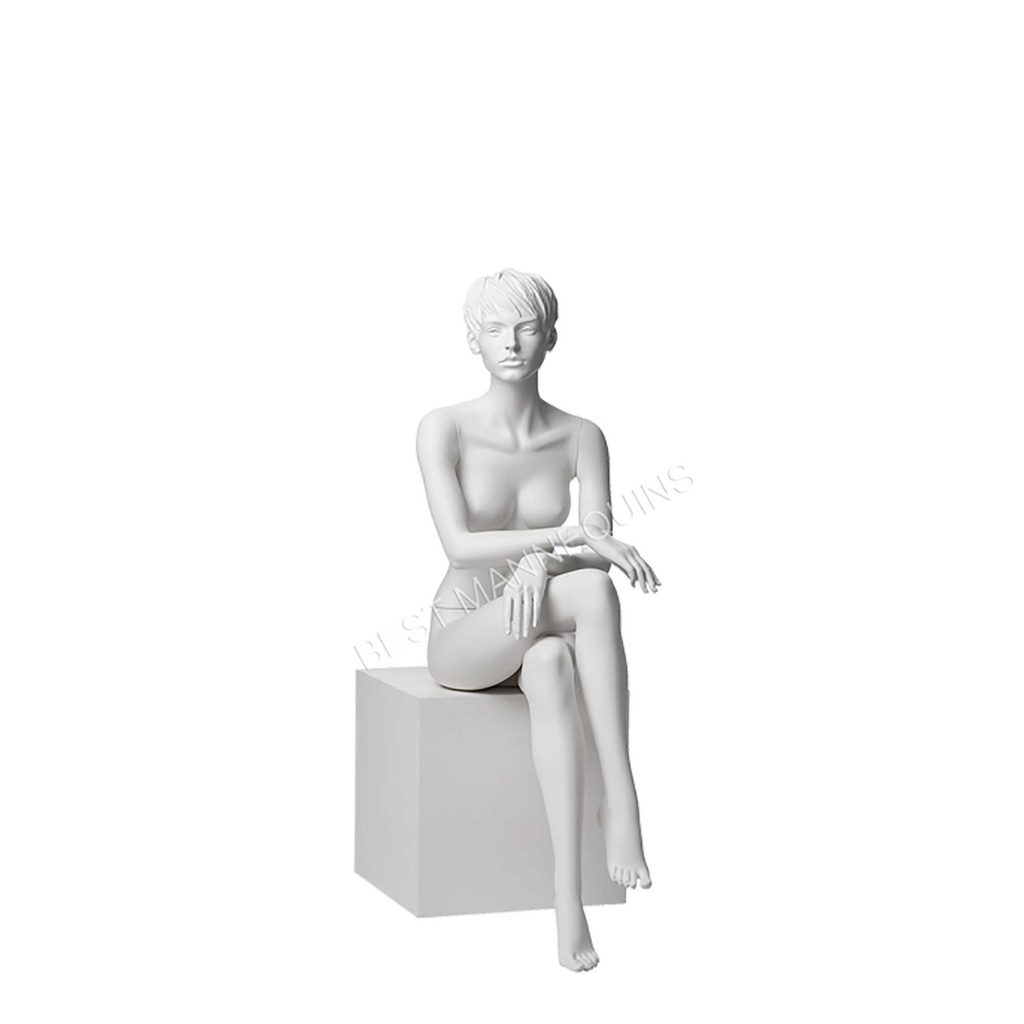 BINK - Sitting female mannequin sculpted hair, Adriana