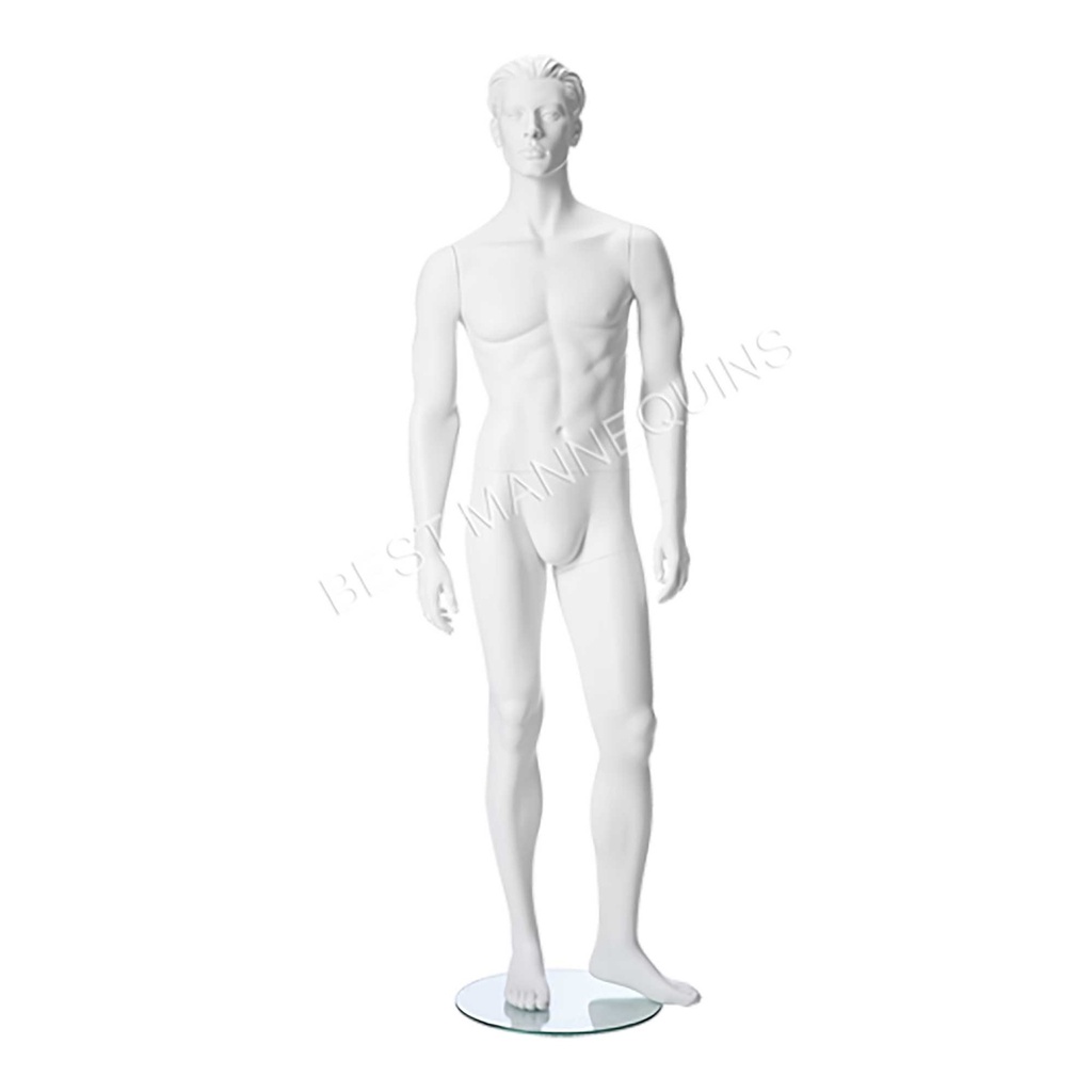 Maniquí masculino de escaparate cabello esculpido, Nik