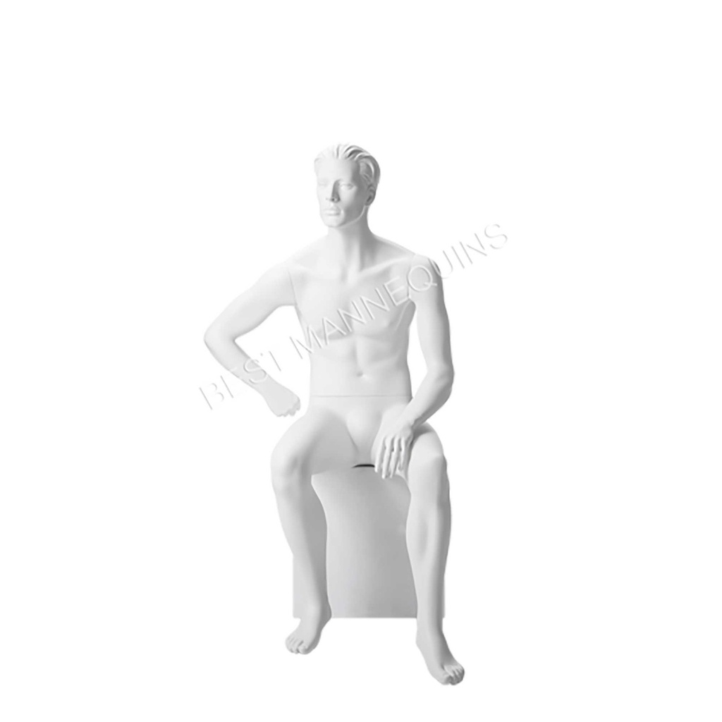 BINK - Sitting male window mannequin sculpted hair, Nik