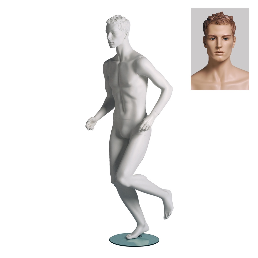 BINK - Male window mannequin sculpted hair, All Sports