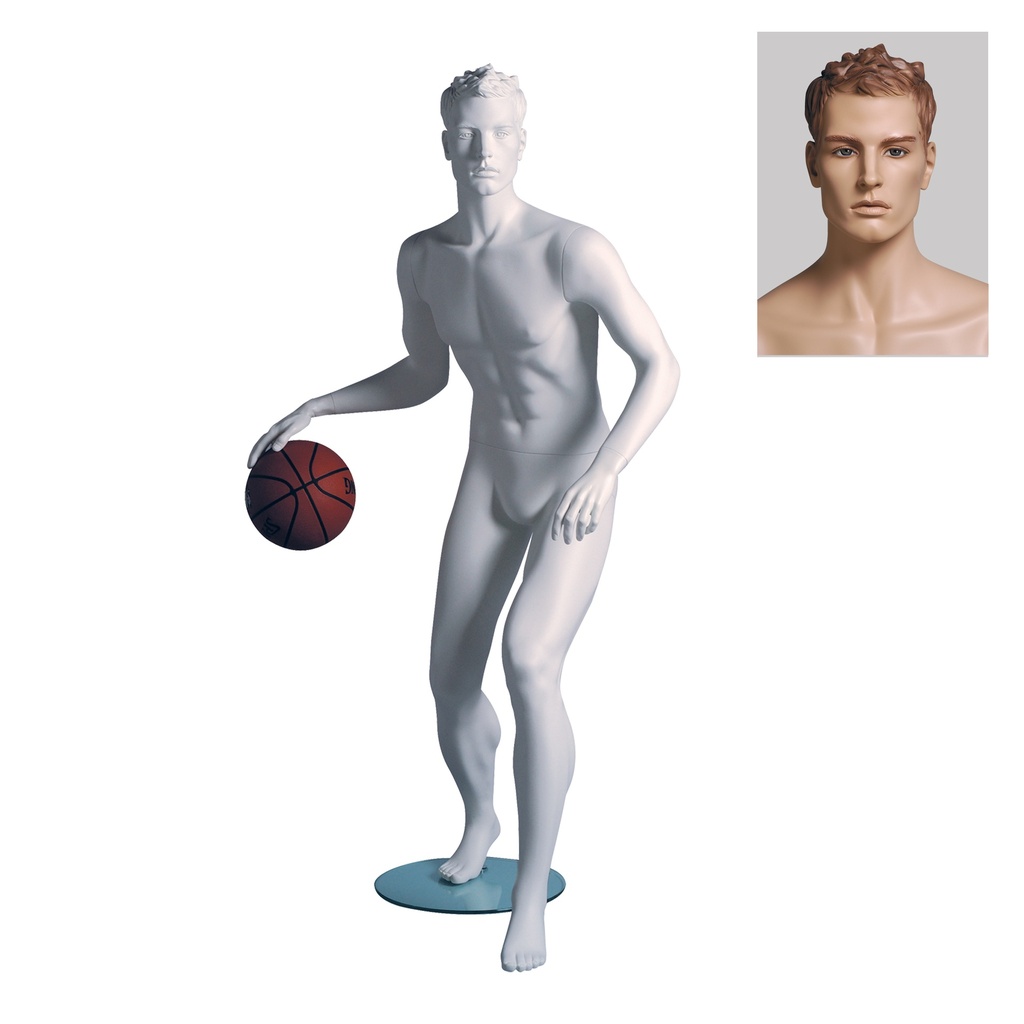 BINK - Male window mannequin sculpted hair, All Sports