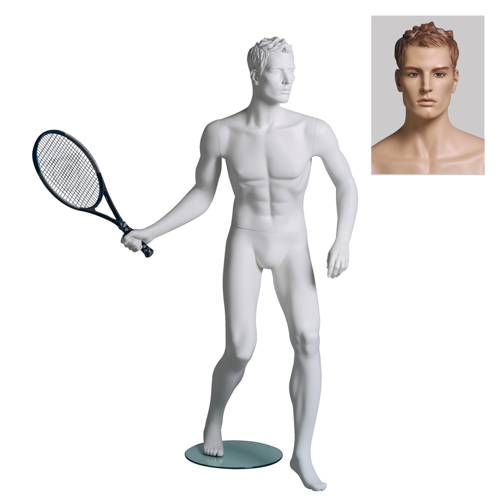 BINK - Male window mannequin sculpted hair, All Sports
