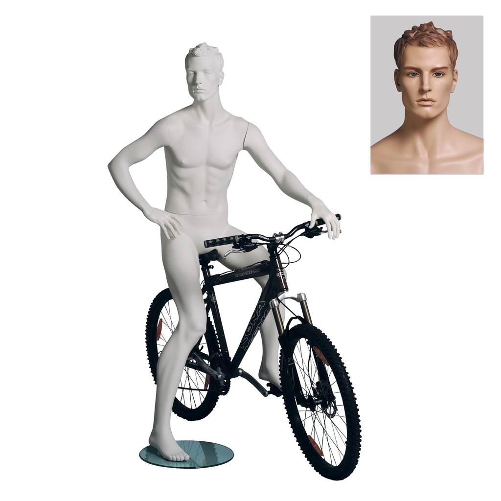 BINK - Male window mannequin sculpted hair, All Sports