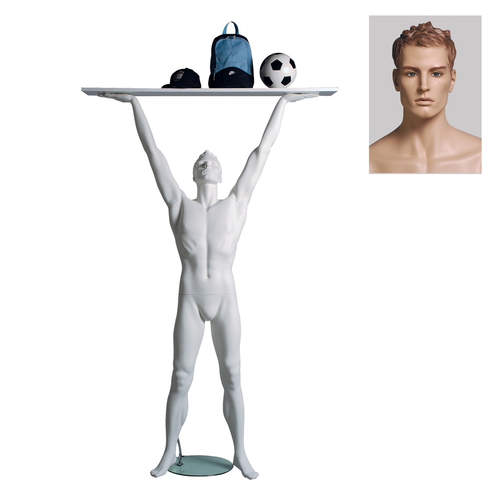 BINK - Male window mannequin sculpted hair, All Sports