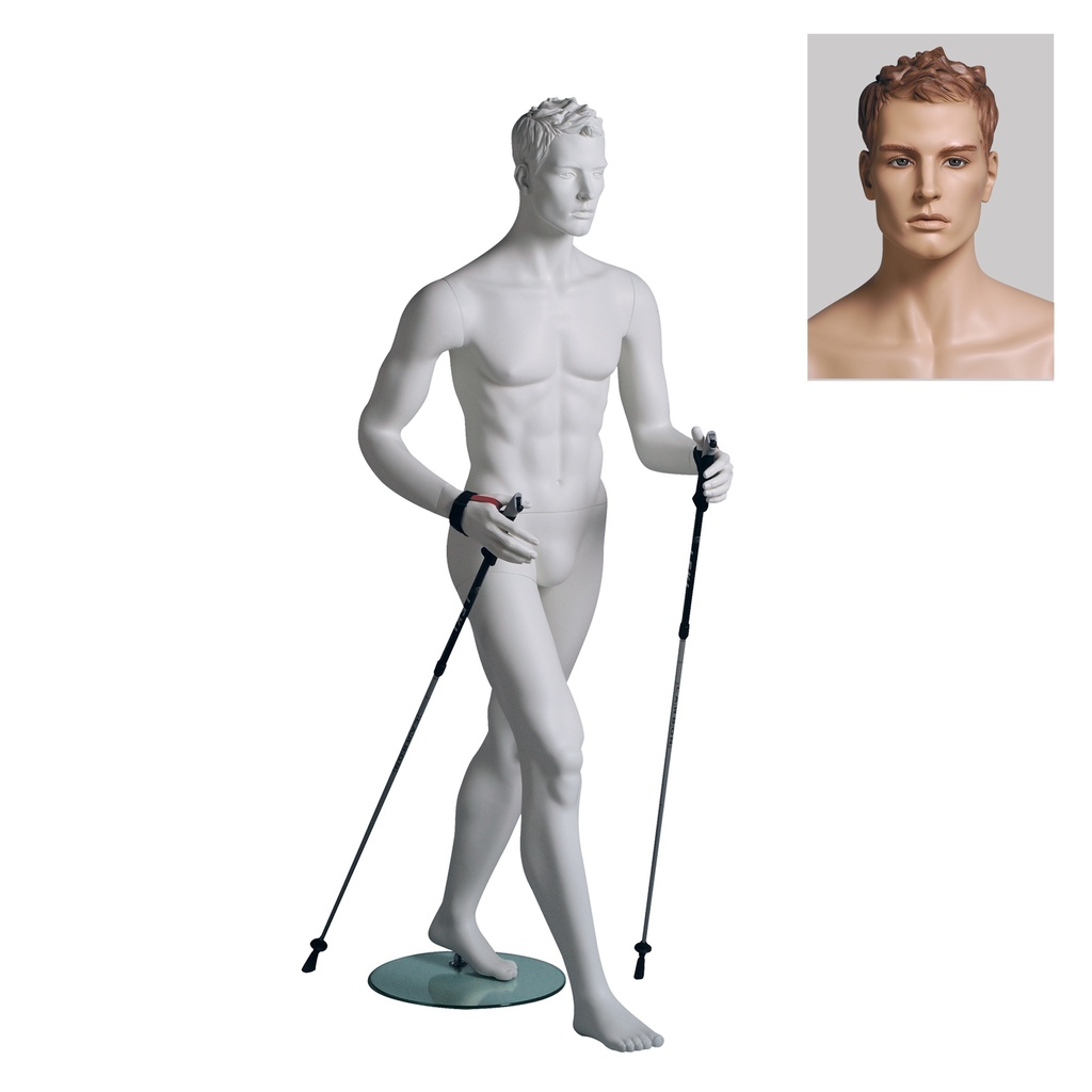BINK - Male window mannequin sculpted hair, All Sports