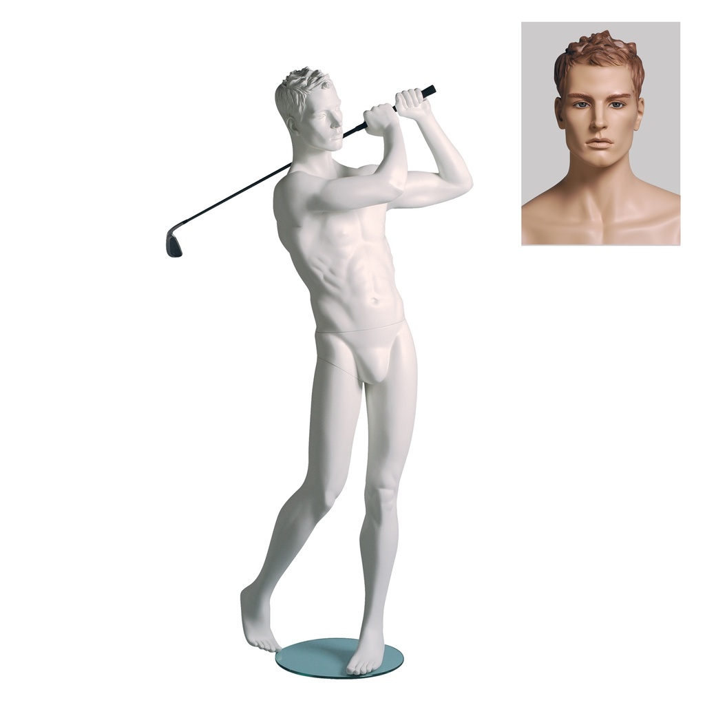 BINK - Male window mannequin sculpted hair, All Sports