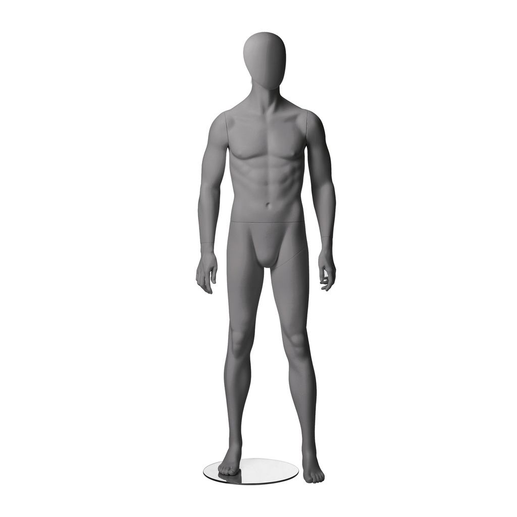 Maniquí masculino de escaparate abstracto cabeza, Metro