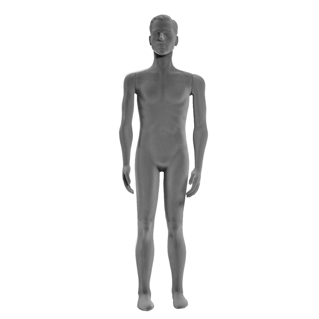 Flexible male mannequin sculpted hair, Polyflex