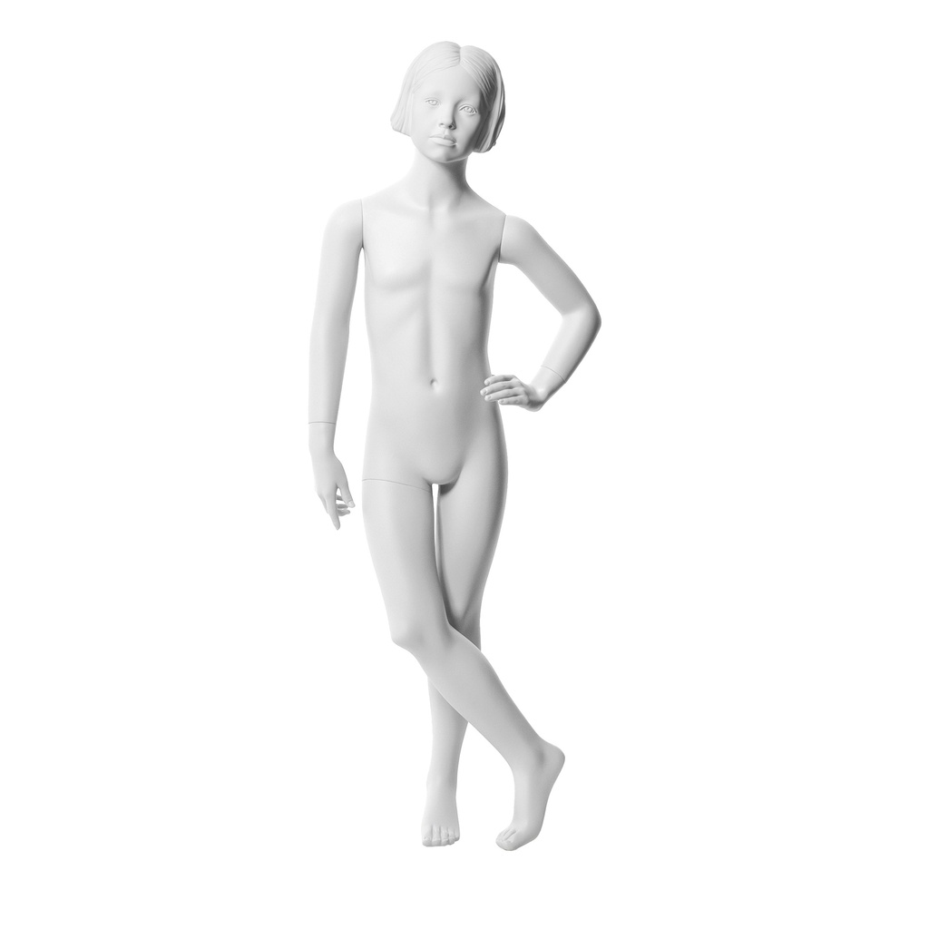 child window mannequin sculpted hair, 8 yr, Q-Kids