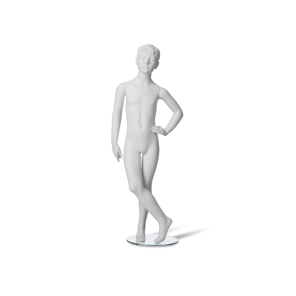 child window mannequin sculpted hair, 8 yr, Q-Kids