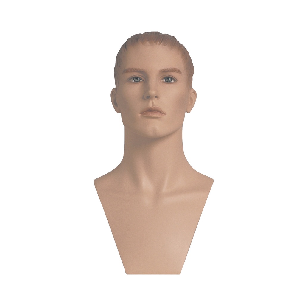 BINK - Male head, sculpted hair,FRP,skin color + make-up