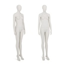 Female window mannequin w abstract head, greywhite
