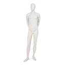 Male window mannequin w abstract head, greywhite