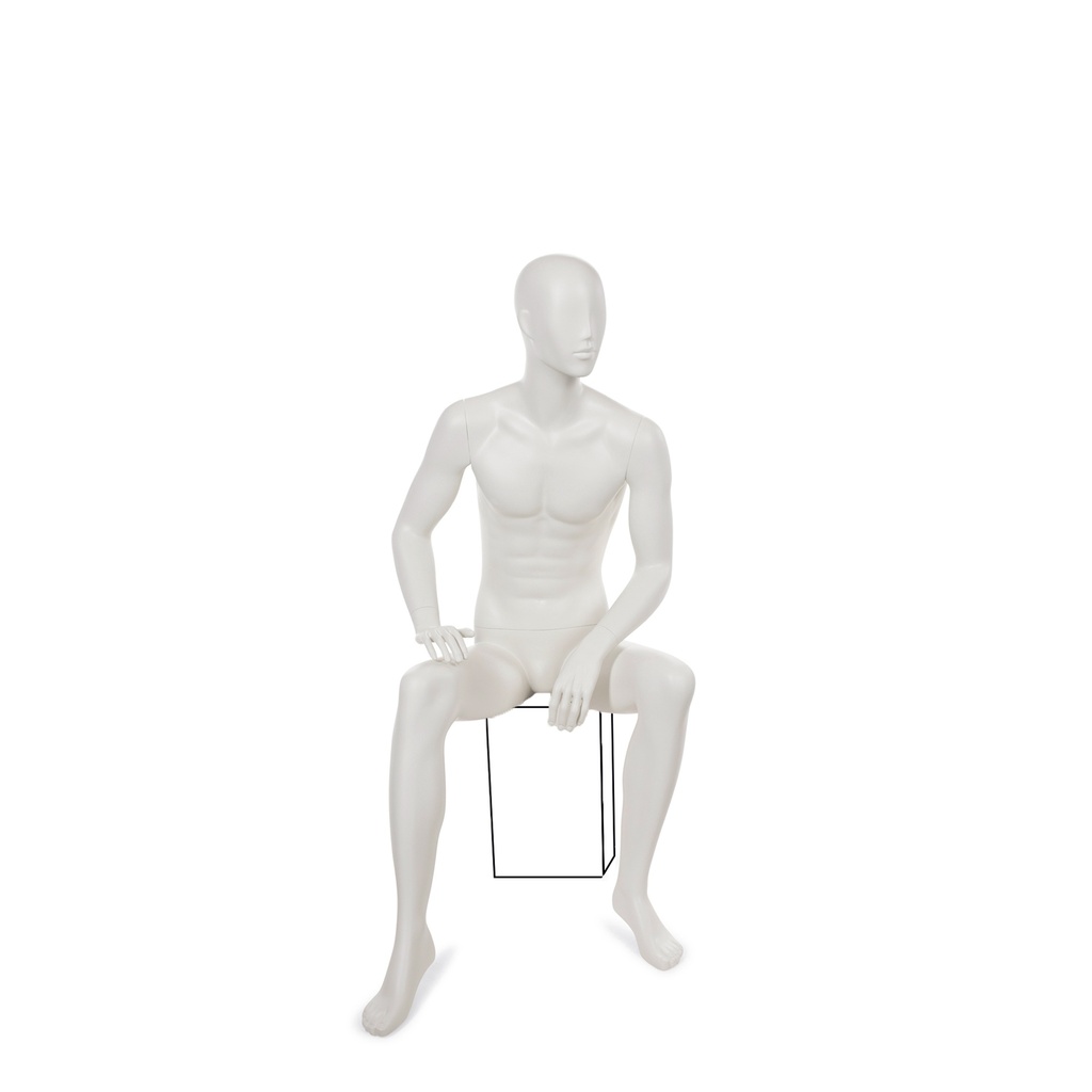 BINK - Male window mannequin w abstract head, greywhite