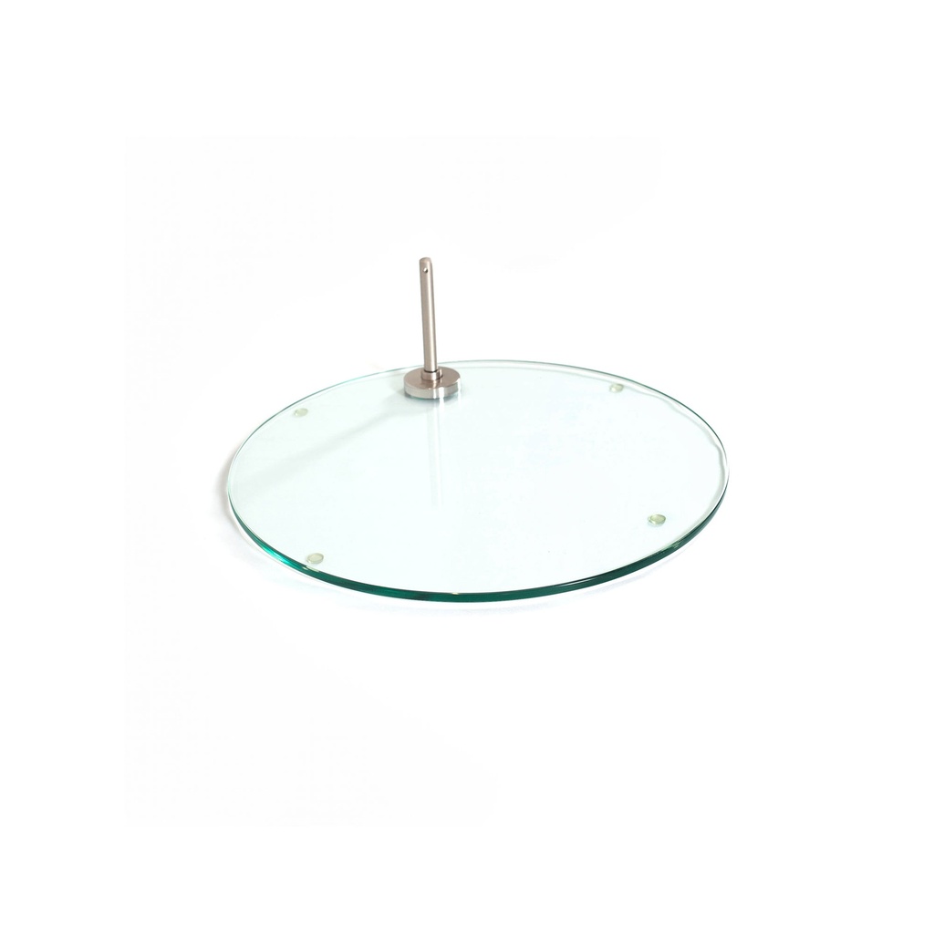 BINK - Round glass base for child window mannequin dia 30 cm, including footpin