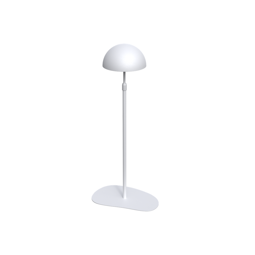 Hat stand, adjustable height, white metal