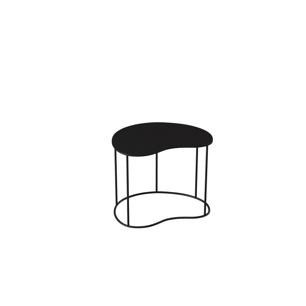 BINK - Side table 50x34xh42 cm, black powder-coated metal