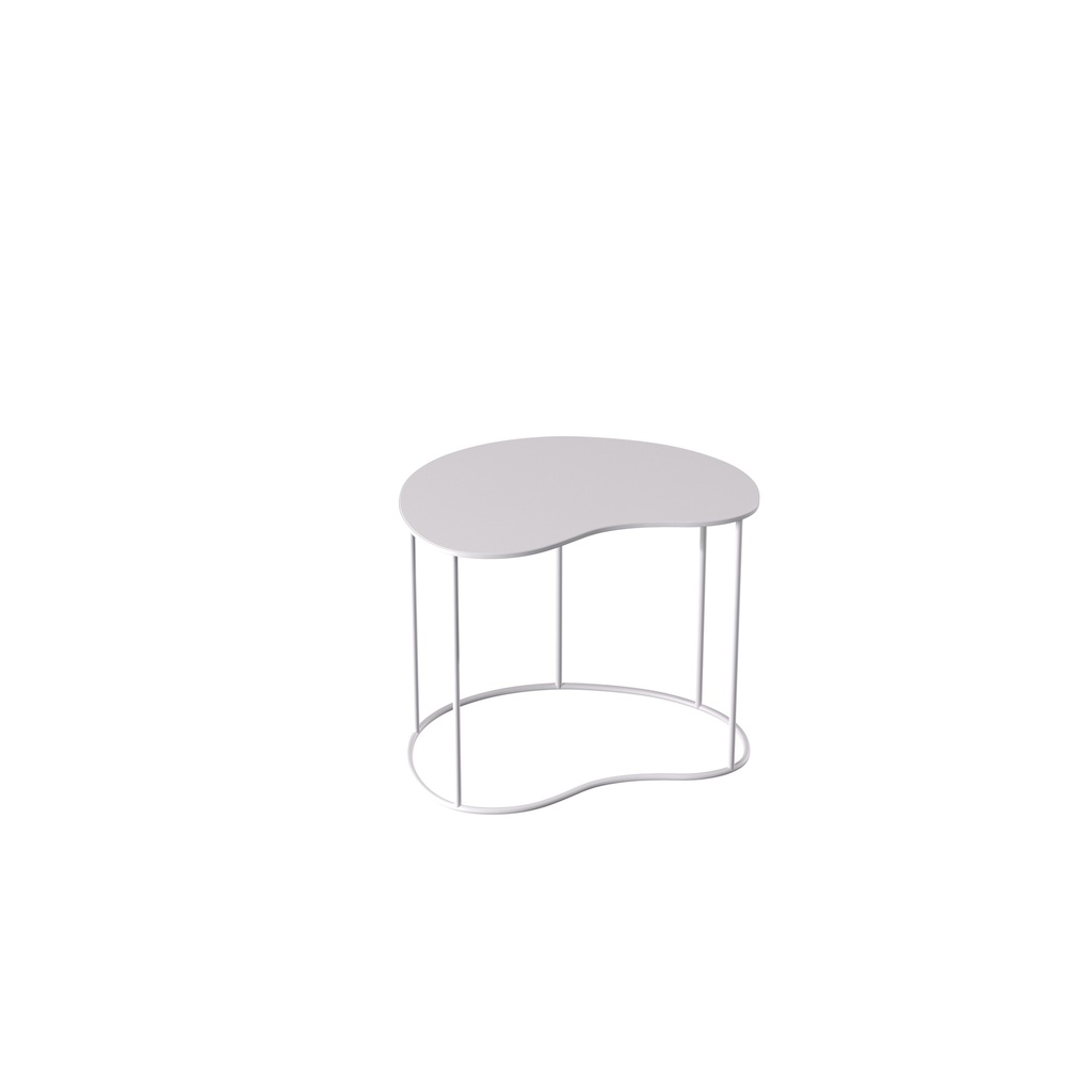 BINK - Side table 50x34xh42 cm, white powder-coated metal