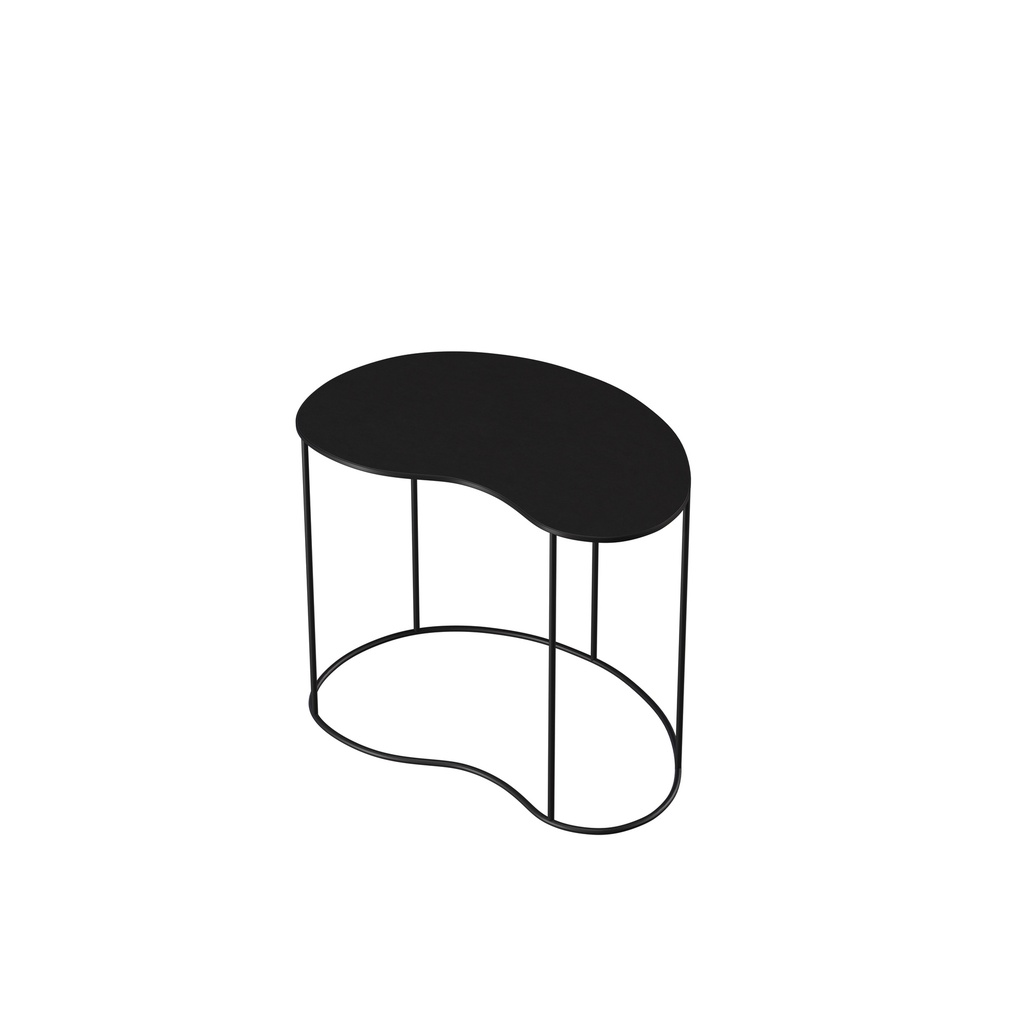 BINK - Side table 65x44xh50 cm, black powder-coated metal