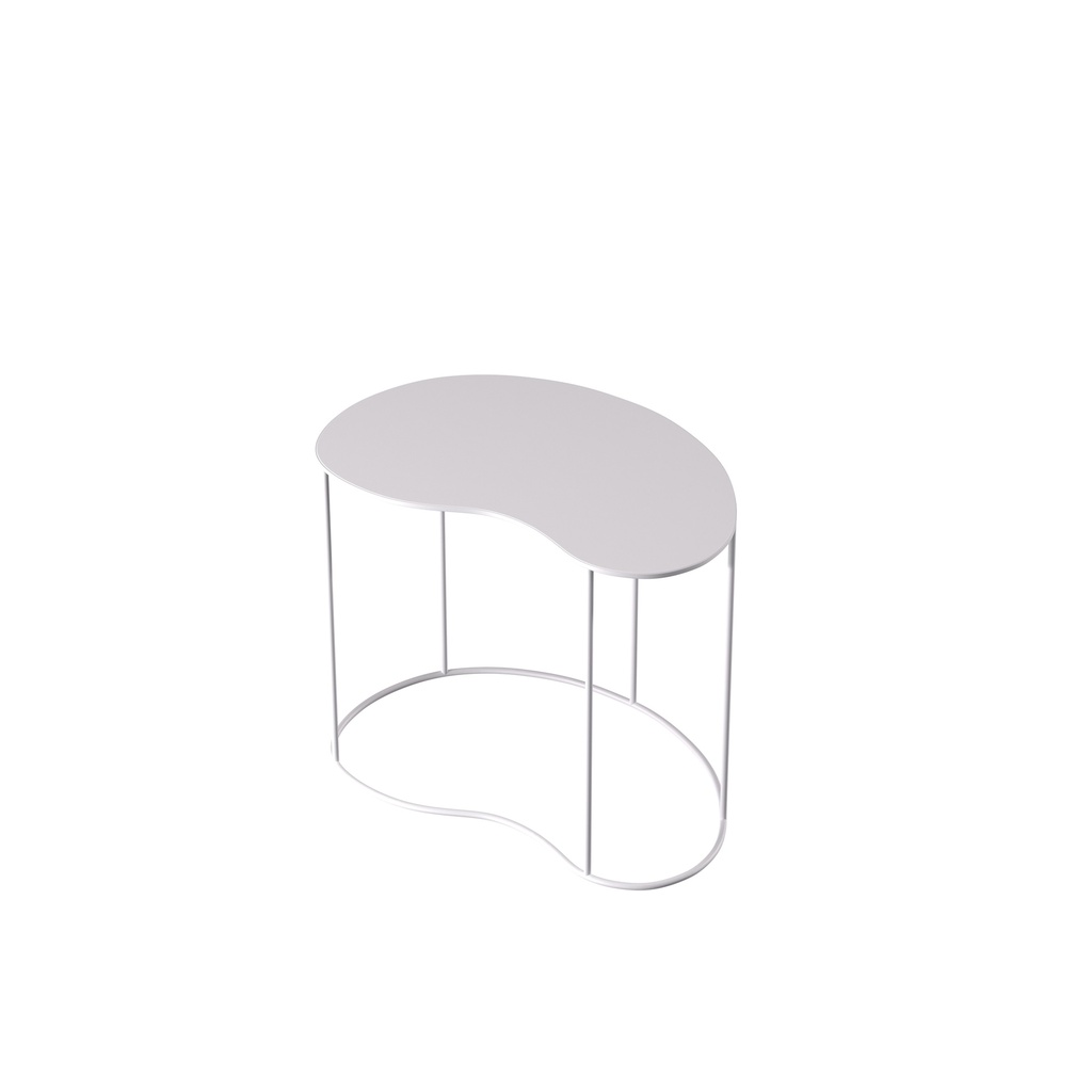 BINK - Side table 65x44xh50 cm, white powder-coated metal