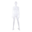 nzerbrechliche Damen-Mannequin, abstraktes Kopf, recycelbares Mannequin aus ABS-Kunststoff, mattweiß, Pose 43