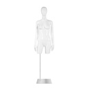 Female torso,abstract head, white glossy, excl base