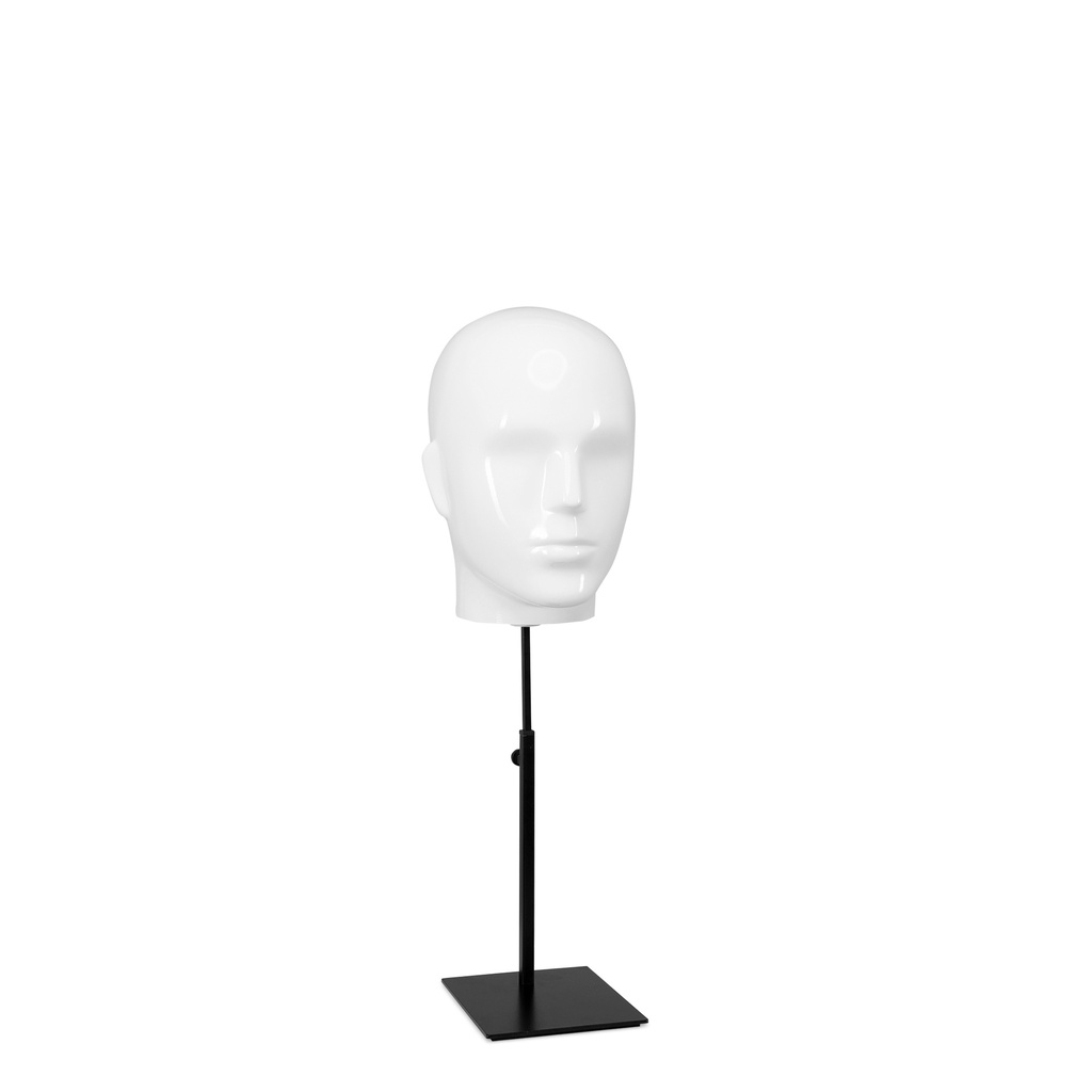 BINK - Cabeza masculina expositor on soporte, blanco glossy