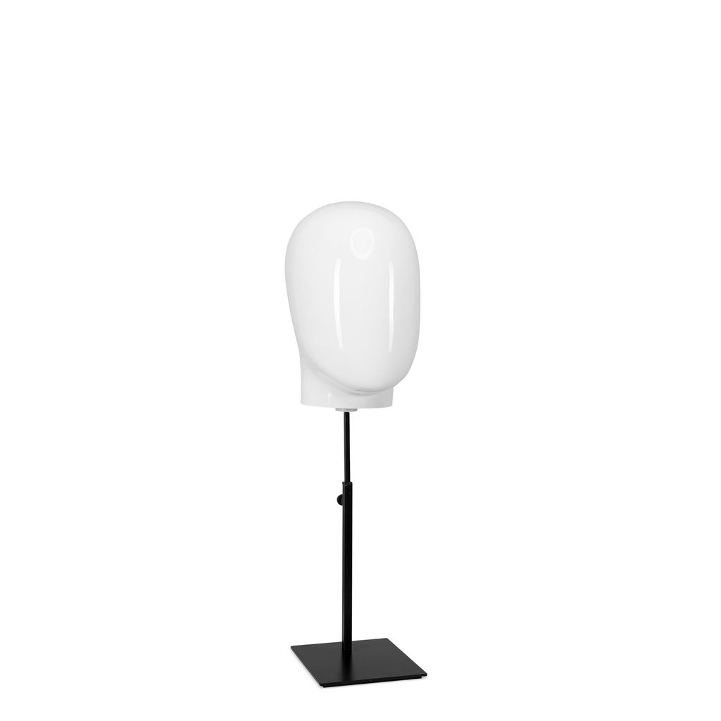 BINK - Male head display on stand, white glossy