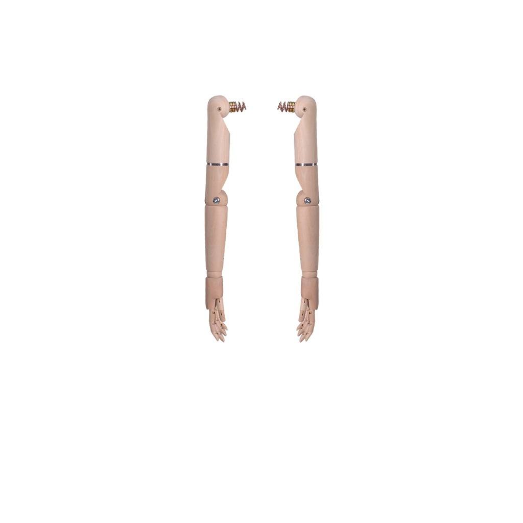 BINK - Pair of articulated wooden arms for couture torso, children, 4 year, raw massive wood