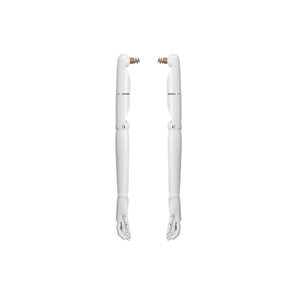 BINK - Pair of articulated wooden arms for couture torso, children, 12 year, lacquered matt white