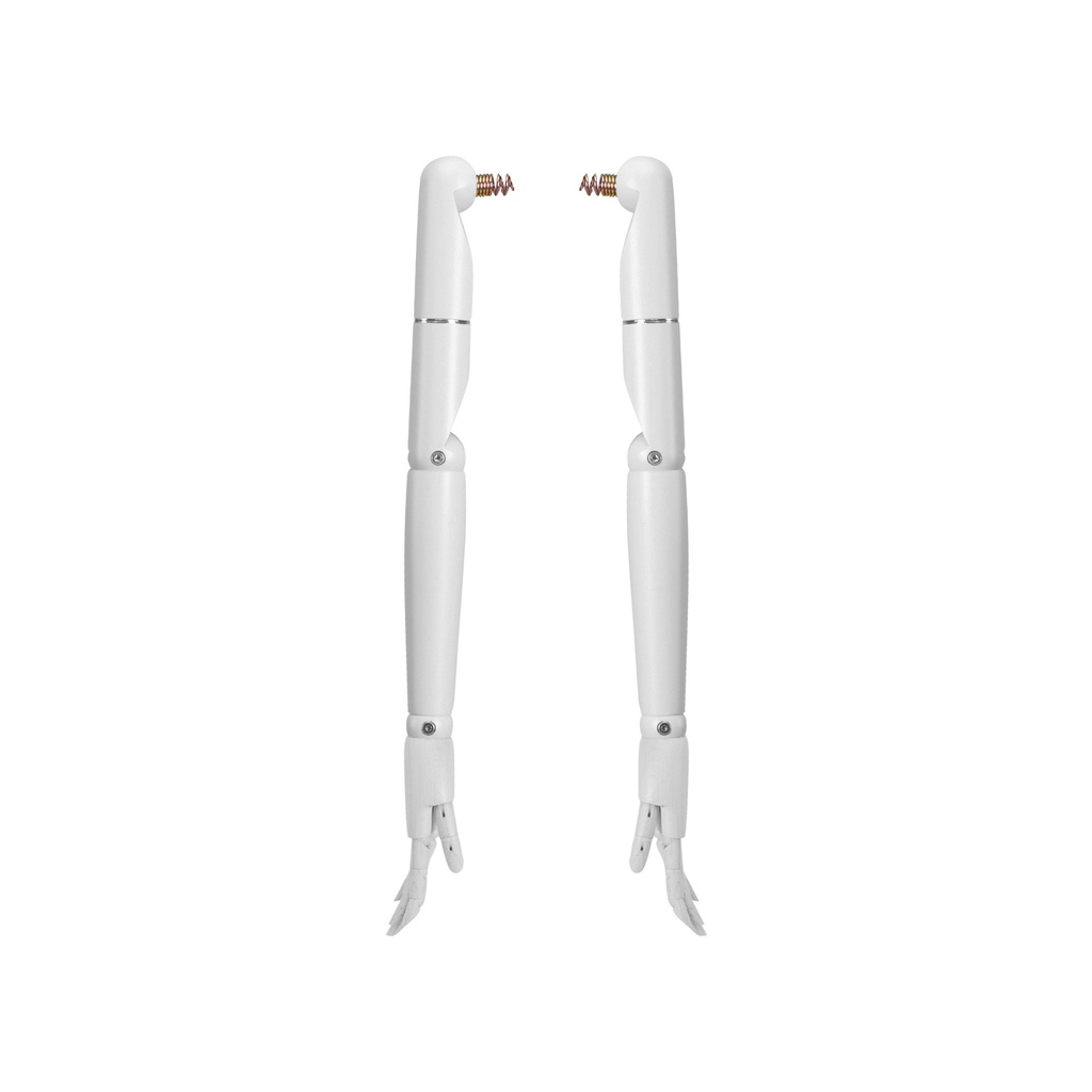 BINK - Pair of articulated wooden arms, female, for couture buste, lacquered matt white